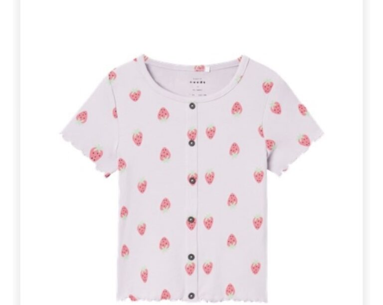 NKFVEMIA AOP SS SLIM TOP
