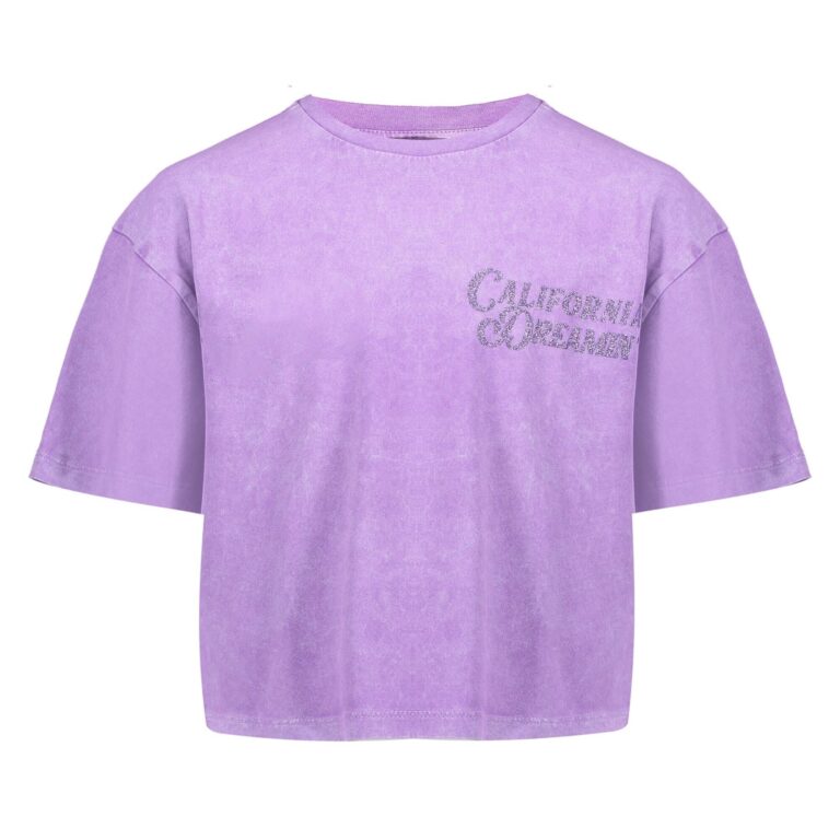 t-shirt cropped with glitter