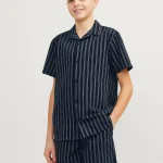 JORPALMA SEERSUCKER SHIRT SS JNR