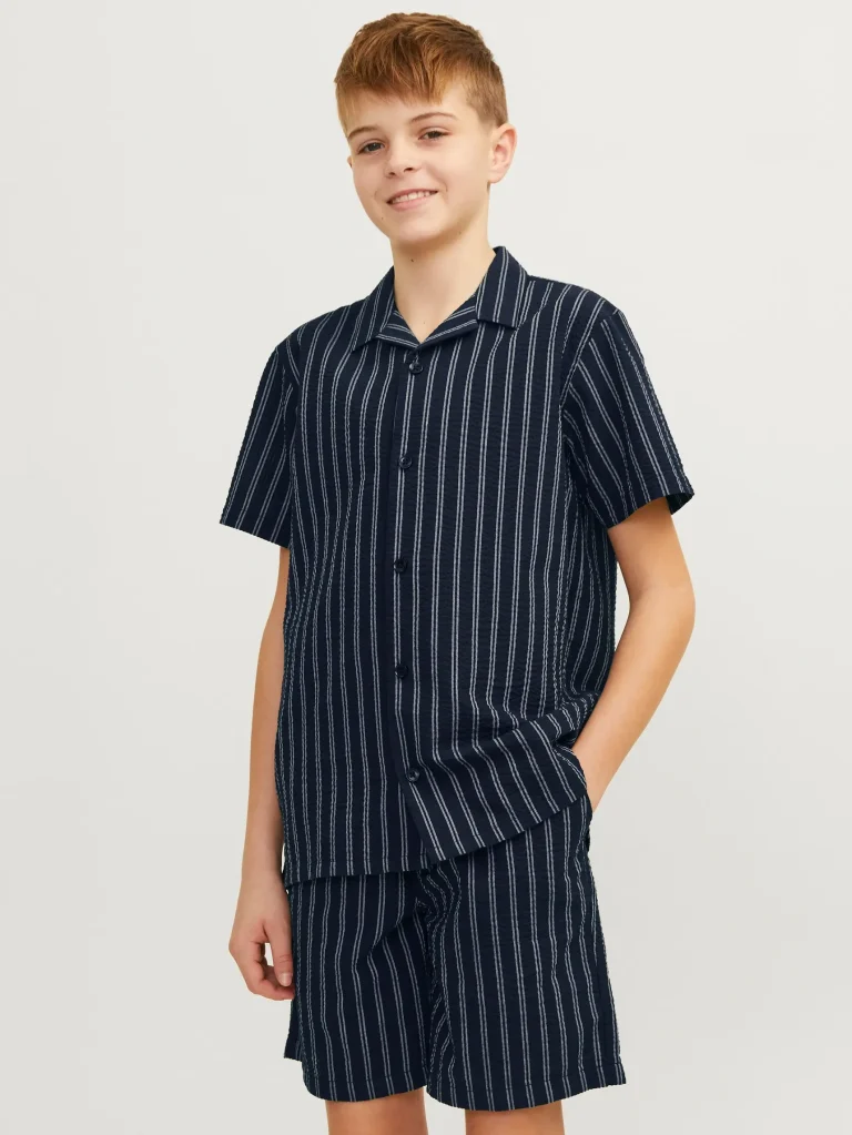 JORPALMA SEERSUCKER SHIRT SS JNR