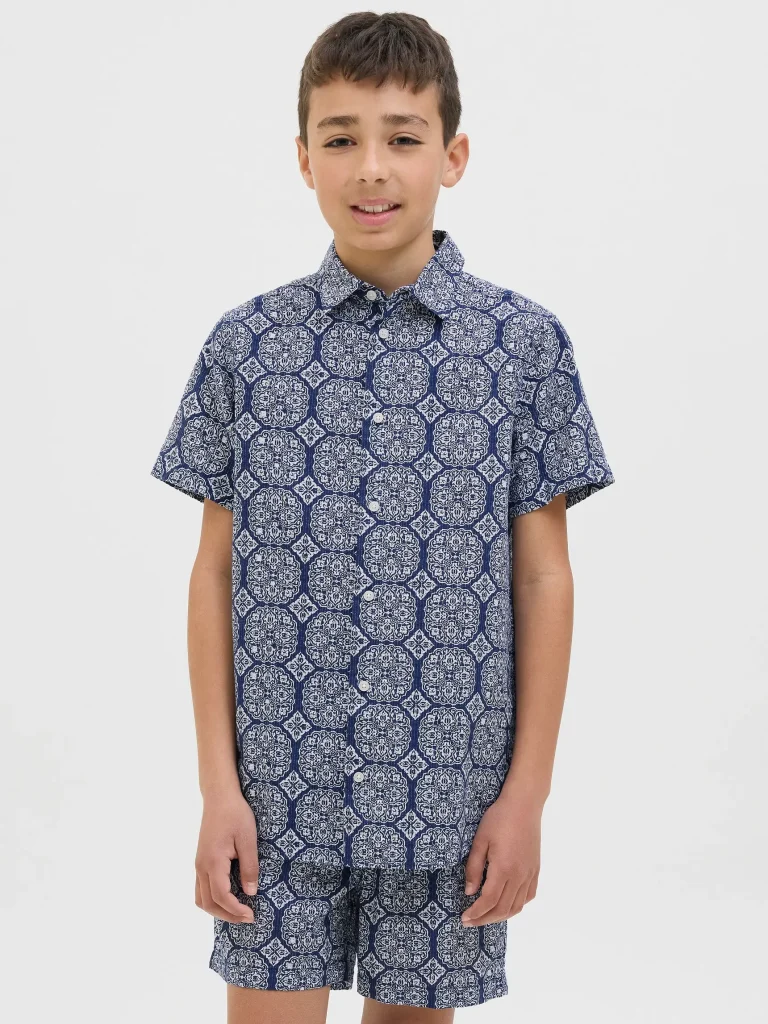 JORSEERSUCKER AOP SHIRT SS JNR