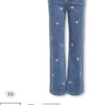 KOGJUICY WIDE LEG HEART EMB JEANS N
