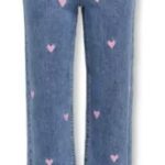 KMGJUICY WIDE LEG HEART EMB JEANS N