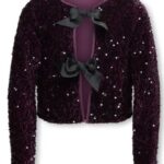 KOGANIKA SEQUINS LS BOW TOP CS WVN