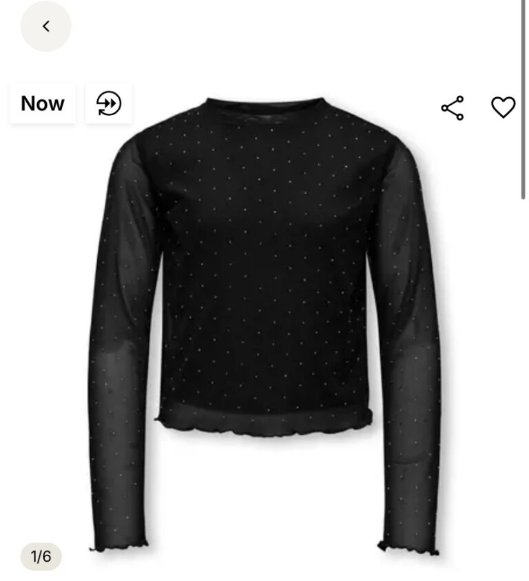 KOGJADA LIFE L/S RHINESTONE MESH TO - Afbeelding 2
