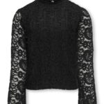 KOGMILLY L/S FLARED SLEEVE LACE TOP