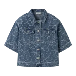 NKFEVELYN 2/4 JACQ DNM SHIRT 2928-J