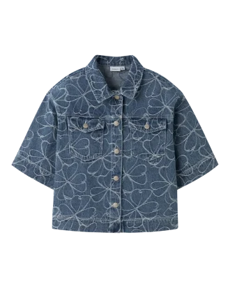 NKFEVELYN 2/4 JACQ DNM SHIRT 2928-J