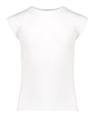 t-shirt rib ruffle sleeves