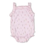 romper pointelle rib AOP Flower Ranch
