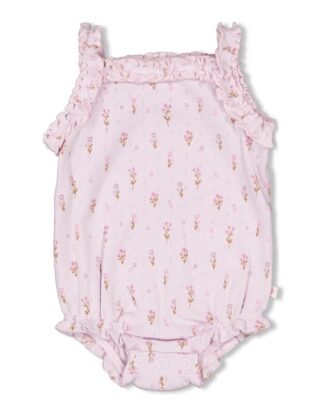 romper pointelle rib AOP Flower Ranch