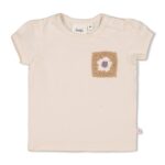 t-shirt met crochet zakje Flower ranch