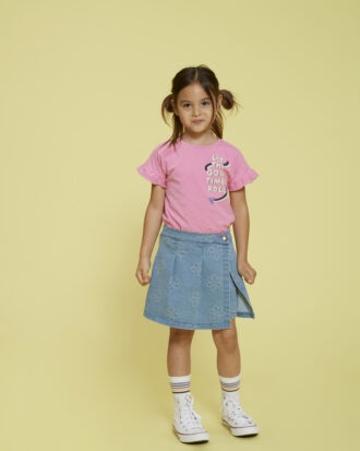 denim skort Rolling into Spring