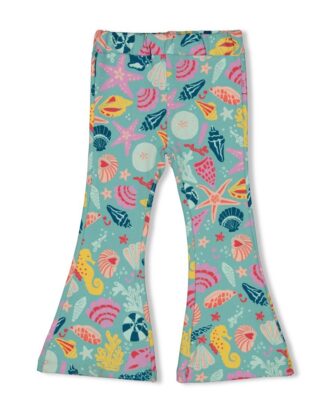 Flared broek AOP - Lazy Lagoon