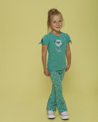 flared broek AOP Rolling into spring