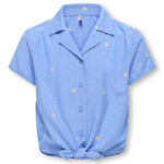 KOGMALOU SS EMB KNOT SHIRT WVN