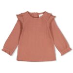 Longsleeve rib met ruches - Dress t