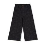 Jeans wide leg AOP - Moon Flowers